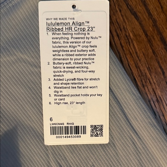 lululemon athletica NWT ALIGN CROP 23 - Picture 2 of 3